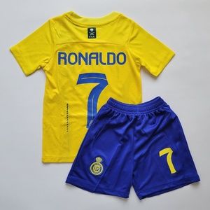 RONALDO kids toddler Al Nassr uniform Yellow jersey set